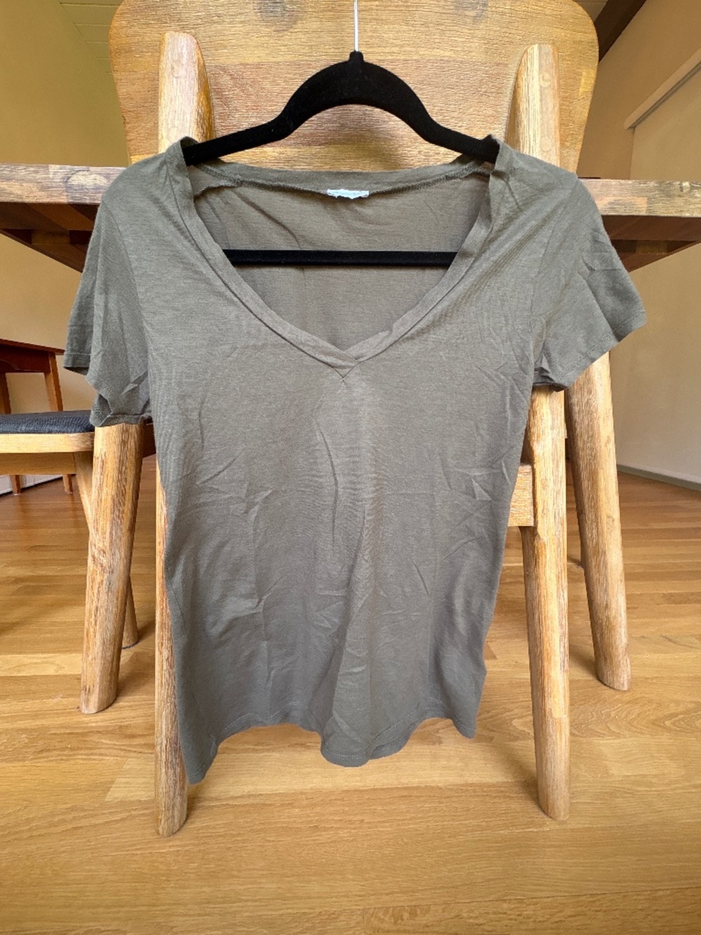 AMERICAN VINTAGE KHAKI COTTON T-SHIRT SMALL NWOTS!